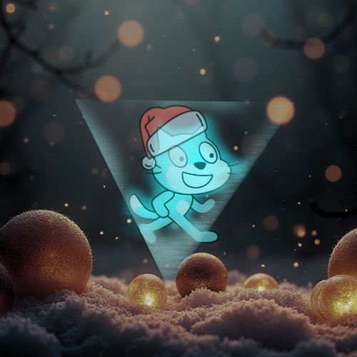 Hologramme Scratch Noël